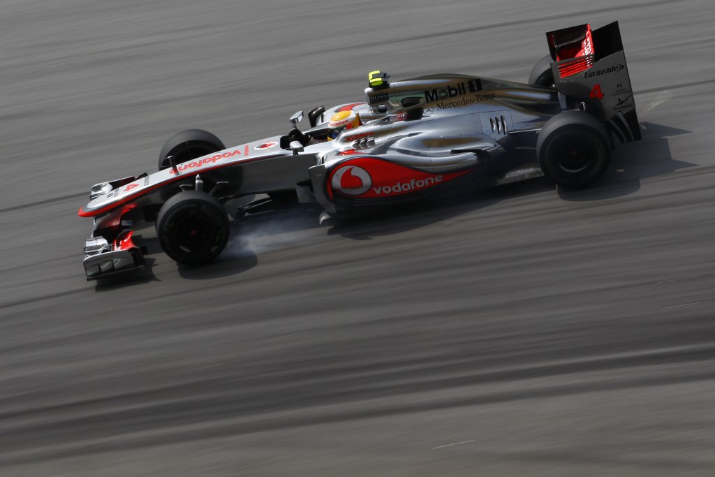 Hamilton pressede sin racer til det yderste og fik hurtigste tid
(Foto: McLaren Media)